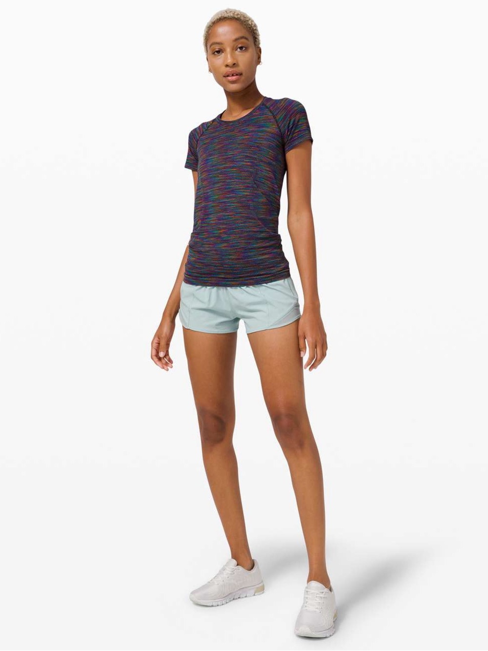 Lululemon Swiftly Tech Short Sleeve 2.0 *Love
Black / Rainbow Size 2